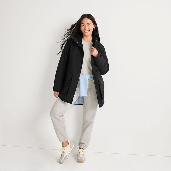 Lands End Coat squall five pocket adjustable insulated hooded waterproof Various - Picture 5 of 9